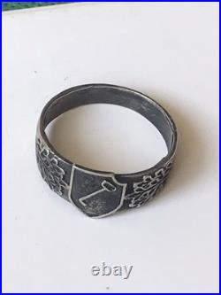 German silver ring. World War II