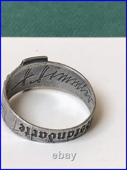 German silver ring. World War II