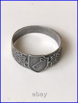 German silver ring. World War II