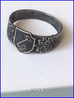 German silver ring. World War II