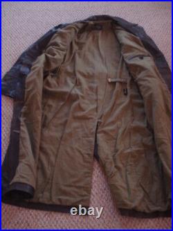 Germany Wwii Reproduction Officers Military Heavy Long Leather Coat Size XL 48