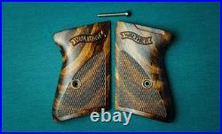 Grips for Walther PPK Walnut wood Fully handmade Engraved Logo
