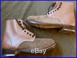 H6 WWII GERMAN WAFFEN HEER ARMY LUFTWAFFE M1942 M42 LEATHER LOW BOOTS- SIZE 11