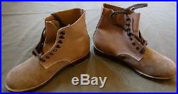 H6 WWII GERMAN WAFFEN HEER ARMY LUFTWAFFE M1942 M42 LEATHER LOW BOOTS- SIZE 13