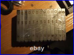 Harley VIN letters 1/4 set dot