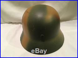 High Quality Green Camo WWll M1940 German SS Helmet with Liner WW2 #1