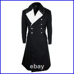 High Quality WW2 Army German M32 Black General Repro Army Trench Coat Greatcoat