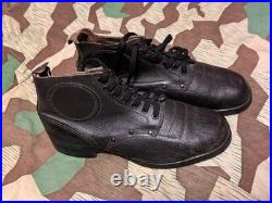 Immediate Post WWII Early East German Army DDR Hobnail Low Boots Dead Stock