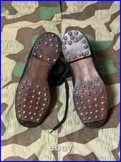 Immediate Post WWII Early East German Army DDR Hobnail Low Boots Dead Stock