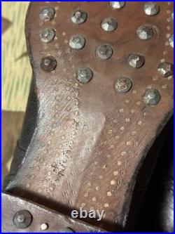 Immediate Post WWII Early East German Army DDR Hobnail Low Boots Dead Stock