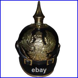 Imperial German Spiked Pickelhaube Officer Helmet with Cover-Repro b615