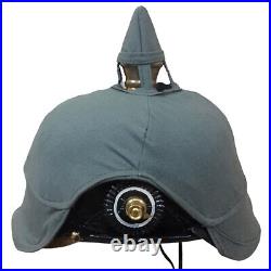 Imperial German Spiked Pickelhaube Officer Helmet with Cover-Repro b615