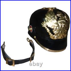 Imperial German Spiked Pickelhaube Officer Helmet with Cover-Repro b615