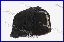 Italian Fascist Black Wool Fez Cap Military Hat Handcrafted Repro New All Sizes
