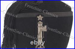 Italian Fascist Black Wool Fez Cap Military Hat Handcrafted Repro New All Sizes