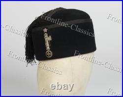 Italian Fascist Black Wool Fez Cap Military Hat Handcrafted Repro New All Sizes