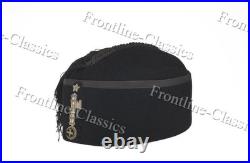Italian Fascist Black Wool Fez Cap Military Hat Handcrafted Repro New All Sizes