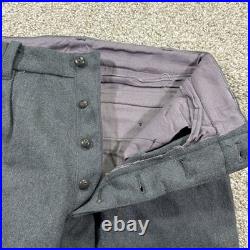 Italian M41 EM Trousers Gray Wool Reproduction Size Medium New Without Tags Nice