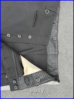 Janke Replica Panzer Officer Trousers Black Tricot Gabardine Piped Size 38-40