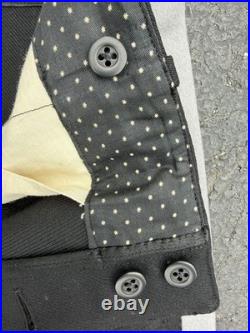 Janke Replica Panzer Officer Trousers Black Tricot Gabardine Piped Size 38-40