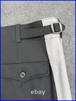 Janke Replica Panzer Officer Trousers Black Tricot Gabardine Piped Size 38-40