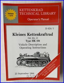 Kettenkrad Manuals Full set of 5 Wartime Manuals Translated to ENGLISH