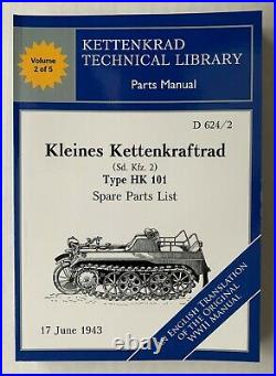 Kettenkrad Manuals Full set of 5 Wartime Manuals Translated to ENGLISH