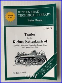 Kettenkrad Manuals Full set of 5 Wartime Manuals Translated to ENGLISH