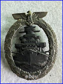 Kriegsmarine High Seas Fleet Badge Authentic (Rare)