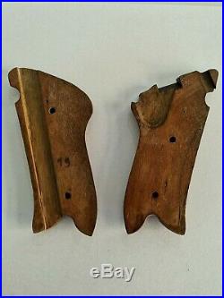 LUGER P08 GRIP SET-GRIPS SET-WALNUT WOOD-Mother of pearl handcrafted