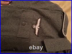 L Male Heer Wehrmacht German M43 Uniform Grey Green Ww2 History Reproduction