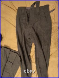 L Male Heer Wehrmacht German M43 Uniform Grey Green Ww2 History Reproduction