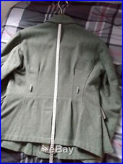 Lost Battalions Waffen M43 German tunic Large with original buttons and belt hooks