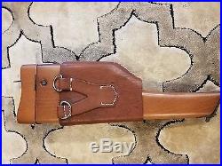 Lot of 8 Wooden Broomhandle for Mauser Prop leather Holster AS IS! See pictures