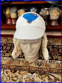 Luftwaffe winter cap M43 type Russian front sheepskin enlisted eagle and cockade
