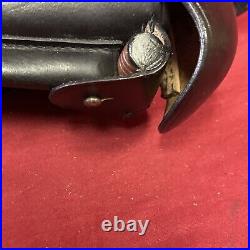 Luger P-08 8 inch Artillery Holster Stock Straps BLACK LEATHER w. Tool Stock