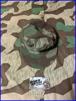 M43 Cap 1940's Splinter Camouflage Original Material, Size 58 M43 Cap 1940's Splinter Camouflage Original Material, Size 58