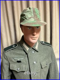 M43 Cap 1940's Splinter Camouflage Original Material, Size 58