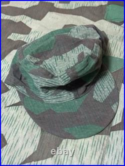 M43 Cap 1940's Splinter Camouflage Original Material, Size 58