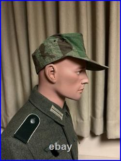 M43 Cap 1940's Splinter Camouflage Original Material, Size 60