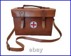 MILITARY WW2 VINTAGE UNIVERSAL LARGE GENUINE StitcheLEATHER MEDICAL SHOULDER BAG MILITARY WW2 VINTAGE UNIVERSAL LARGE GENUINE StitcheLEATHER MEDICAL SHOULDER BAG