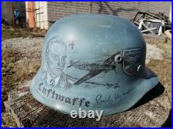 M-42 Helmet Replica, plastic. Author's art work, Hartman