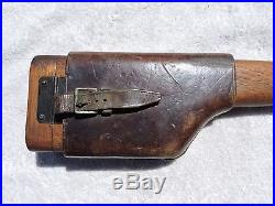 Mauser C96 Broomhandle Wood Stock With Leather Holster