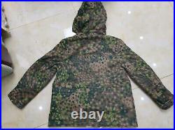Men's German Ww2 Army Elite Dot44 Peas Camo Winter Reversible Parka Size S