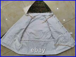 Men's German Ww2 Army Elite Dot44 Peas Camo Winter Reversible Parka Size S