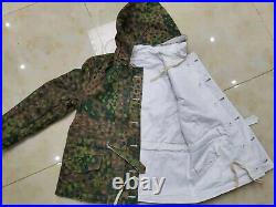 Men's German Ww2 Army Elite Dot44 Peas Camo Winter Reversible Parka Size XL