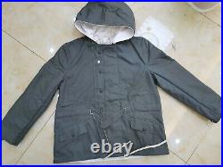 Men's German Ww2 Army Mouse Grey Winter Reversible Parka Jacket Size L