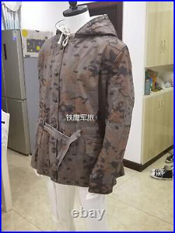 Men's German Ww2 Army Oak Leaf Camo Winter Reversible Parka Jacket Size S