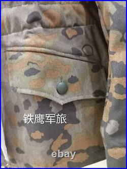 Men's German Ww2 Army Oak Leaf Camo Winter Reversible Parka Jacket Size S