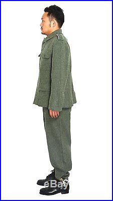 Men's WWII German M43 WH EM Wool Uniform Jacket And Trousers Field-Grey XXXL